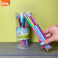BRW Lapiz HB Diseño Unicornio Lapiz negro HB
