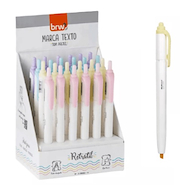 BRW Resaltador Retractil Pastel Escritura