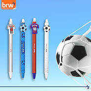 BRW Bolígrafo Borrable Divert Gel 0.7Mm Fútbol Escritura Artistica
