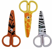 BRW Tijera Escolar Zoo Plastica 13 cm