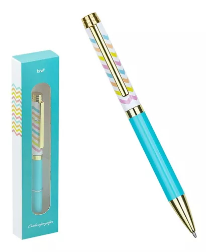 BRW Boligrafo Metálico - Escritura Artistica Diseños Varios C/ Caja Regalo