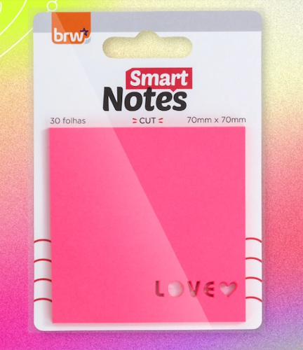 BRW Smart Note Cut love 30 hojas 70 x70