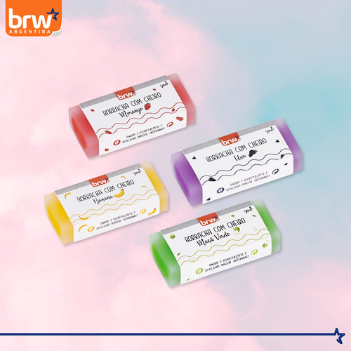 BRW Gomas De Borrar C/ Aroma gomas de colores con aromas a fruta