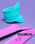 BRW Regla Pulsera silicona Cinta 5 mm x 3 mts