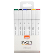 BRW Marcadores Dual marker Pro x 6 Colores Basicos