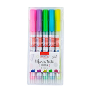 BRW Resaltador Glitter x 5 Escritura Artistica