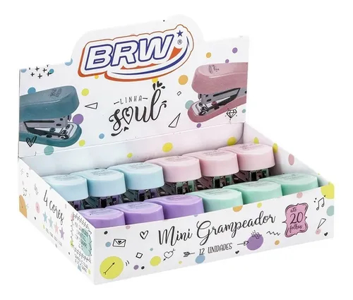 BRW Abrochadora Mini Pastel Brw Abrochadora Plastica para 20 Hojas 26/6