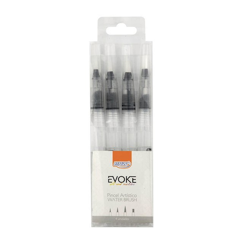 BRW Pinceles con Deposito de Agua Blíster x4 pinceles de dif medidas
