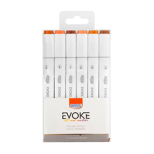 BRW Marcadores Dual marker Pro x 6 Colores Piel
