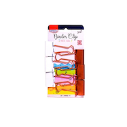 BRW Binder Clip 25 Mm. White Rose Gold x 6 25mm blíster x6