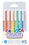 CARIOCA Resaltador Pastel x 6 Escritura Artistica