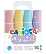 CARIOCA Resaltador Pastel x 4 Escritura Artistica