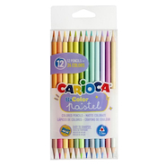 CARIOCA Lapices De Colores x 12 Pastel Mina 3.3 mm 24 colores (Bicolor)