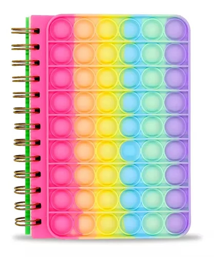CHIDO Cuaderno A5 Pop it 80 hjs 80 hjs Rayado, tapa de silicona
