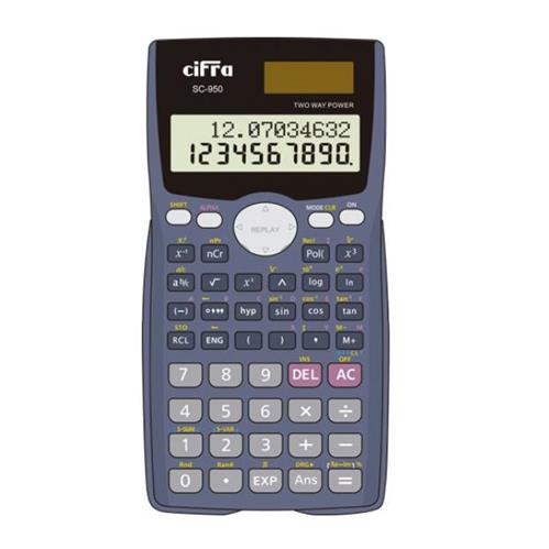 CIFRA Calculadora Cientifica Solar/Bateria Sc-950 Calculadora