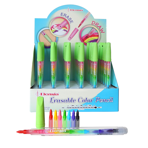 COLOURS Crayon Borrable Games Crayon con capuchon de Goma