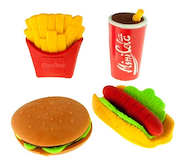COLOURS Goma Fast Food Reglas/Gomas/Sacapuntas