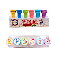 COLOURS Sellos Unicornio Caja x 6 Sellitos x 6 Surtidos