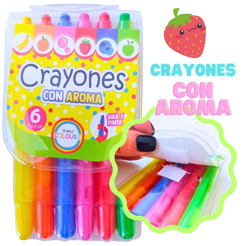 COLOURS Crayon giratorio  x6 Con aroma