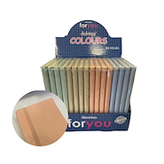 COLOURS Libreta A5 Cuerina Pastel Libreta con Elastico