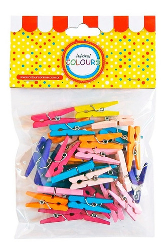 COLOURS Broche Madera Color X36 - 3 cm Varios Oficina