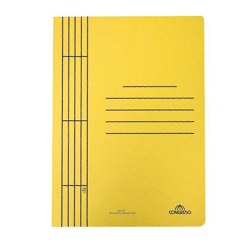 CONGRESO Carpeta Cartulina Con Broche Veloz Amarillo Carpeta