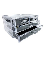CREAS Organizador Amsterdam  Acrilico 3 Pisos 4 Cajones Cajonera 3 Pisos 4 Cajones 24x16x11