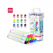 DELI Marcador Sketch al AGUA Marcador Sketch Doble punta , Punta Bullet y Chisel