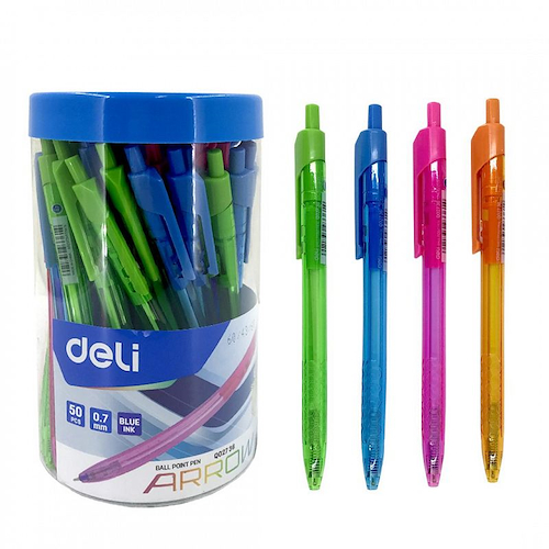 DELI Boligrafo Arrow Retractil Escritura