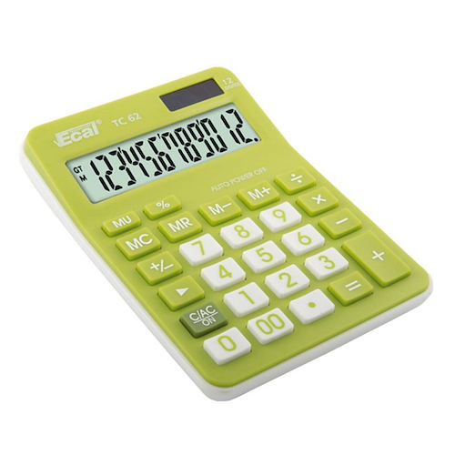ECAL Calculadora Tc 62 12 Dig - Verde