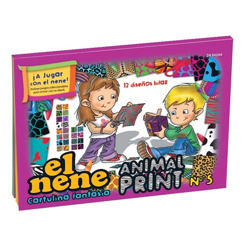 EL NENE Block Animal Print Nº 5 X 24 H. Papelera