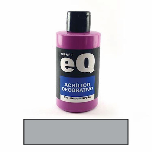 EQARTE Acrilico 50 Cc Metalizado Plateado Acrilico