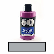 EQARTE Acrilico 50 Cc Metalizado Plateado Acrilico
