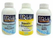 EQARTE Barniz Y Diluyente Al Agua 250 cc Brillante Accesorio De Artitstica