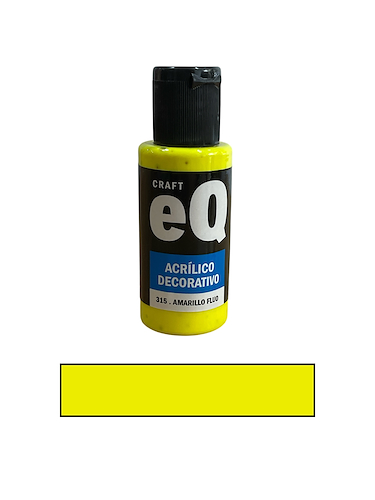 EQARTE Acrilico 50 Cc Fluo Amarillo Acrilico