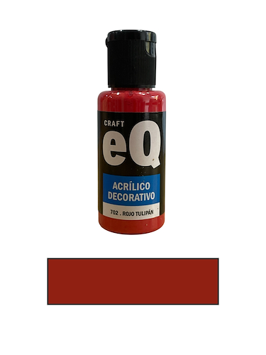 EQARTE Acrilico 50 Cc Comun Rojo Tulipan Acrilico