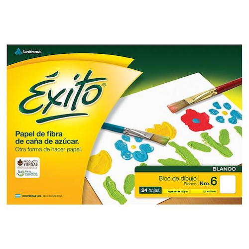 EXITO Bloc N° 6 Blanco 24 hojas - 120 grs 320 x 470 mm