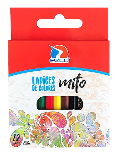 EZCO Lapices de colores X 12 Cortos Escritura Escolar