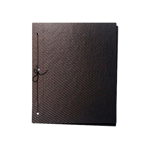EZCO Carpeta 2 tapas Fibra Negra Escolar Carpeta Escolar