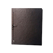 EZCO Carpeta 2 tapas Fibra Negra Escolar Carpeta Escolar