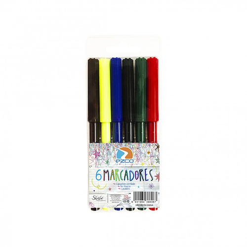 EZCO Marcadores X 6 Escritura Escolar