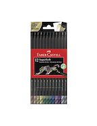 FABER CASTELL Lapices De Colores Super Soft x 12 Metalicos Escritura Artistica