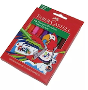 FABER CASTELL Marcadores X 10 Fiesta Escritura Escolar
