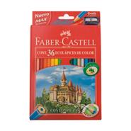 FABER CASTELL Lapices De Colores  X 36 Escritura Escolar