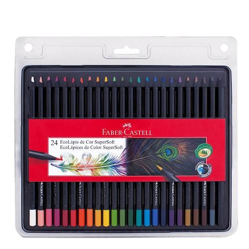 FABER CASTELL Lapices De Colores Super Soft x 24 Escritura Artistica