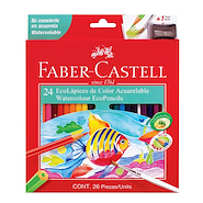 FABER CASTELL Lapices  X 24 Acuarelables Escritura Escolar