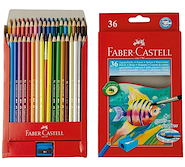 FABER CASTELL Lapices  X 36 Acuarelables Escritura Escolar