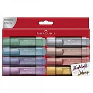 FABER CASTELL Resaltador Metalizado x 8 Escritura