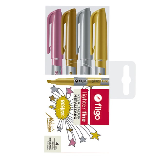 FILGO Resaltadores X 4 Metalizado