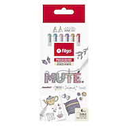 FILGO Multi Lighter  X 6 MUTE Resaltadores Doble punta